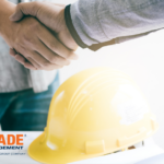 Interviewer and candidate shaking hands.